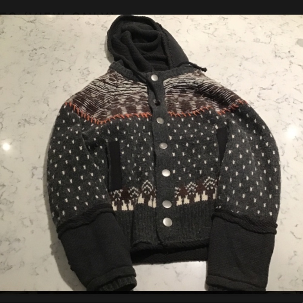 Free People mixed material cardigan